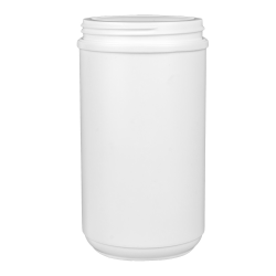 32 oz. HDPE White Canister with 89mm Neck (Lid Sold Separately)